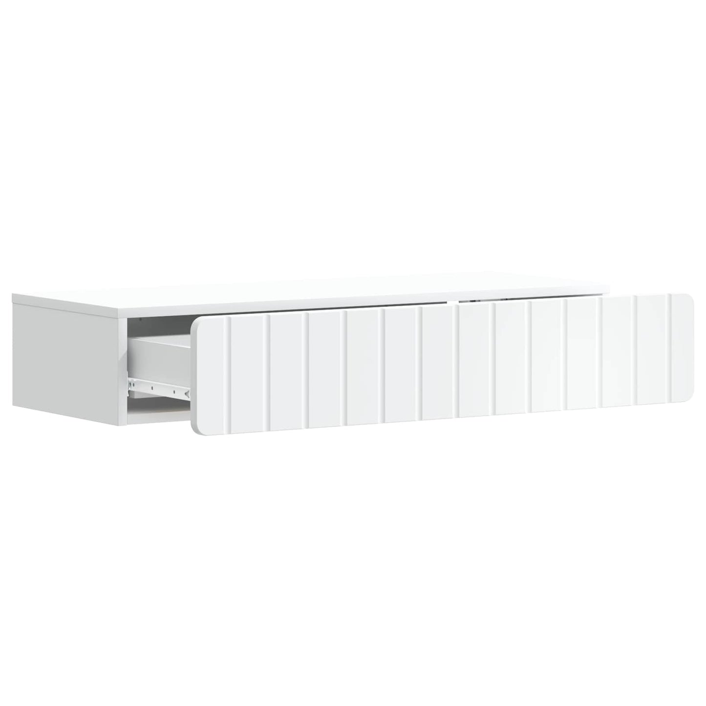 vidaXL Wall-Mounted Side Table Wall-mounted White 87.5 x 34.5 x 17 cm