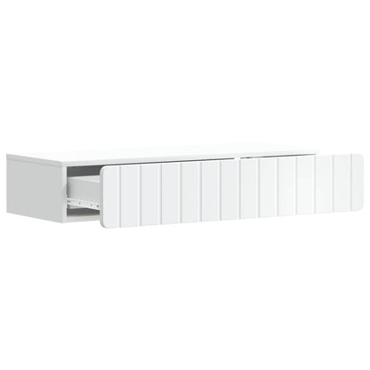 vidaXL Wall-Mounted Side Table Wall-mounted White 87.5 x 34.5 x 17 cm