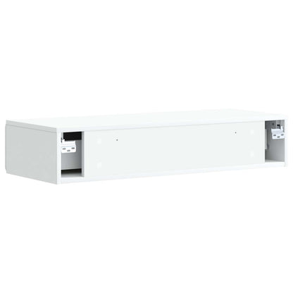 vidaXL Wall-Mounted Side Table Wall-mounted White 87.5 x 34.5 x 17 cm