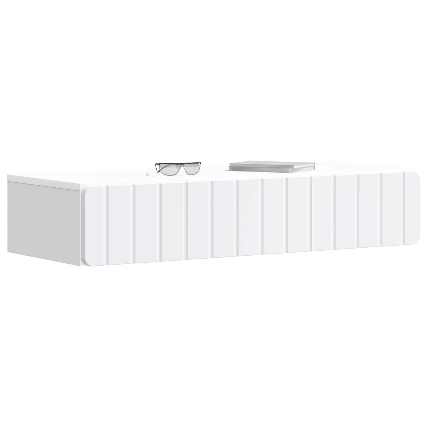 vidaXL Wall-Mounted Side Table Wall-mounted White 87.5 x 34.5 x 17 cm