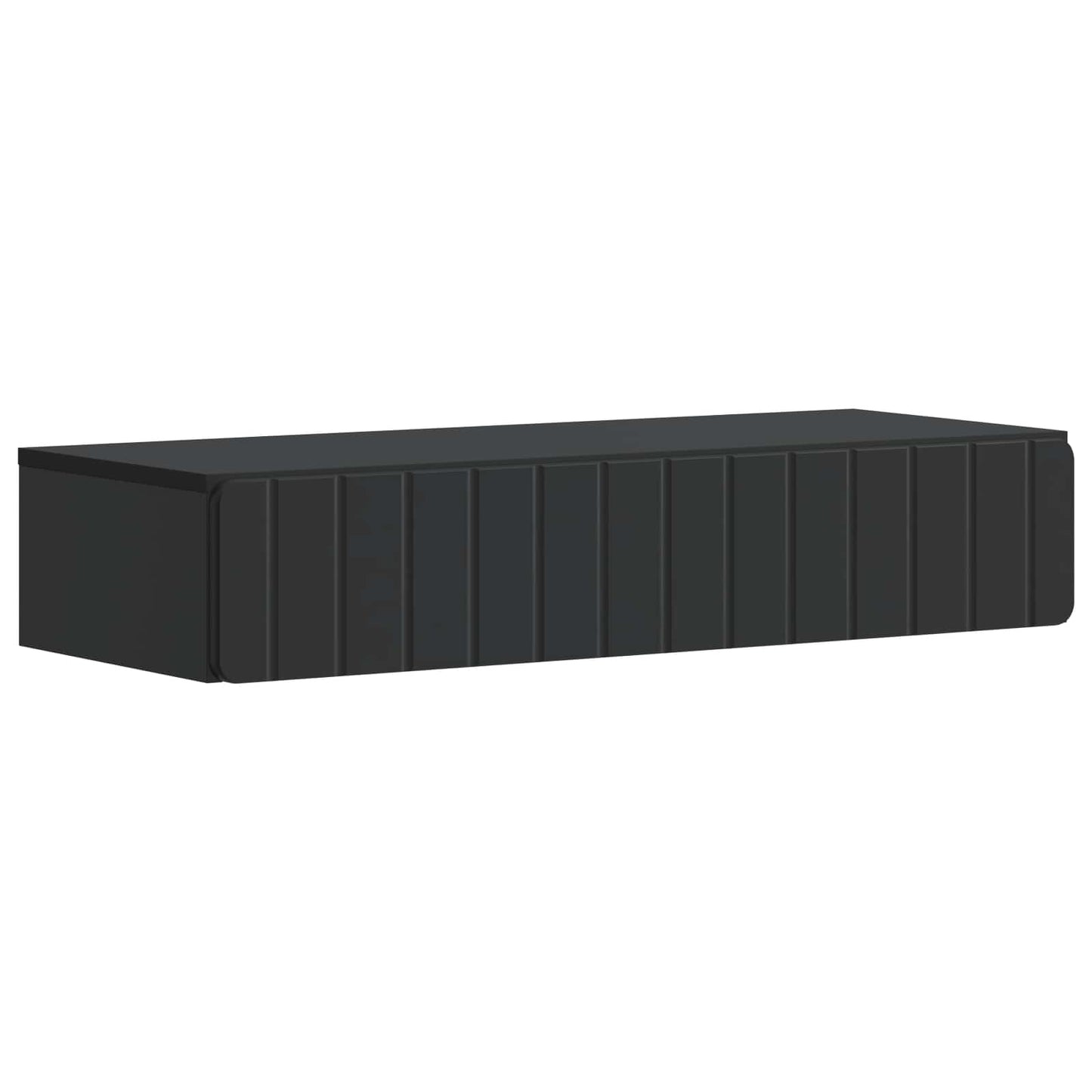 vidaXL Wall-Mounted Side Table Wall-mounted Black 87.5 x 34.5 x 17 cm