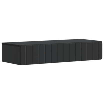 vidaXL Wall-Mounted Side Table Wall-mounted Black 87.5 x 34.5 x 17 cm
