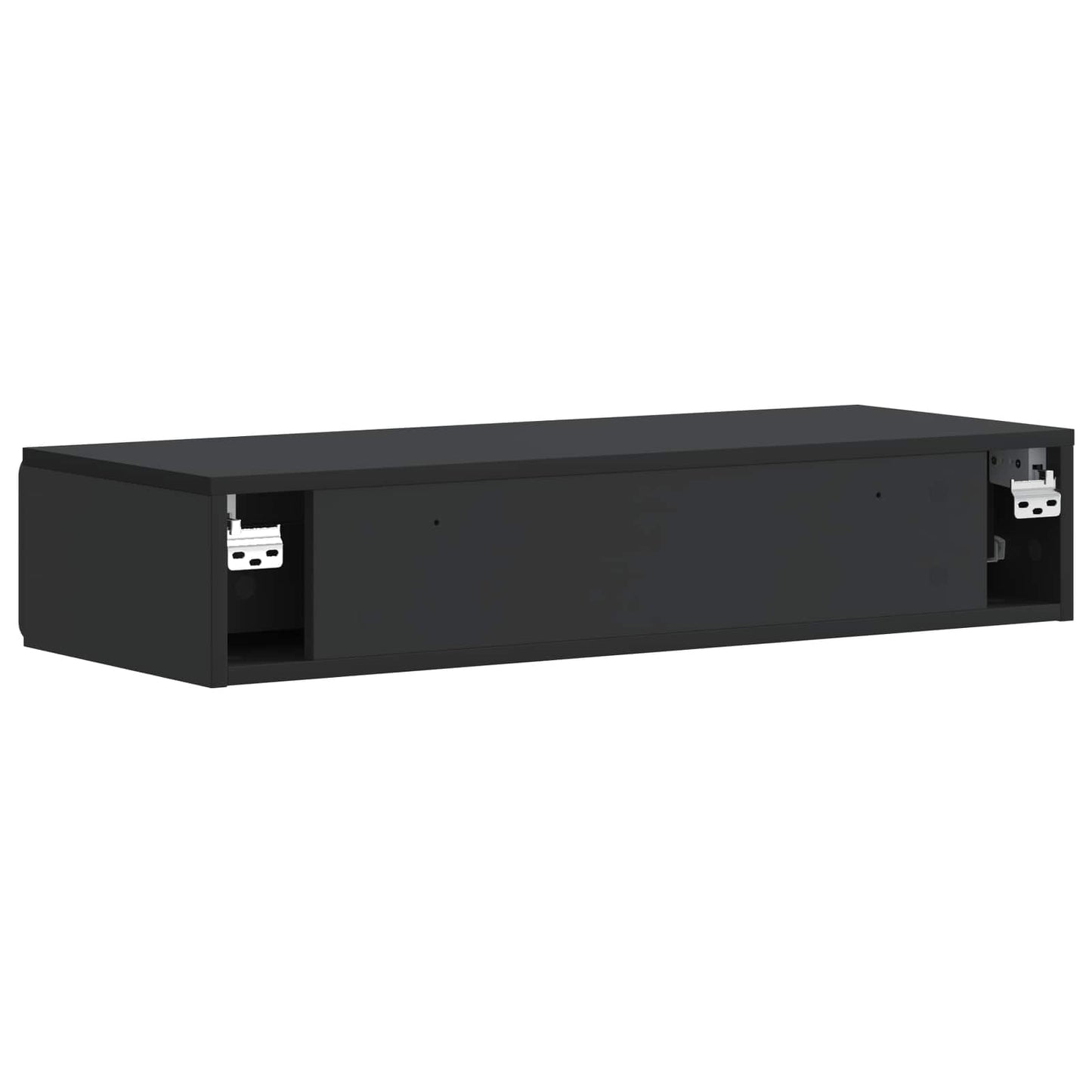vidaXL Wall-Mounted Side Table Wall-mounted Black 87.5 x 34.5 x 17 cm