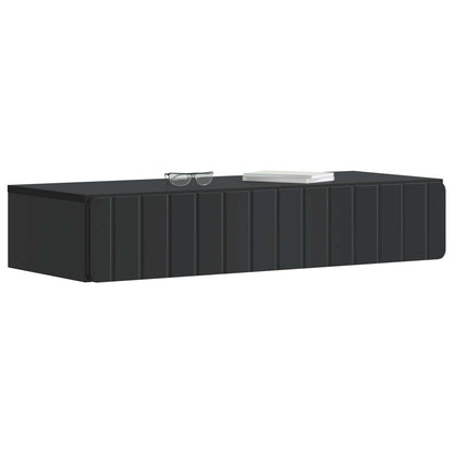 vidaXL Wall-Mounted Side Table Wall-mounted Black 87.5 x 34.5 x 17 cm