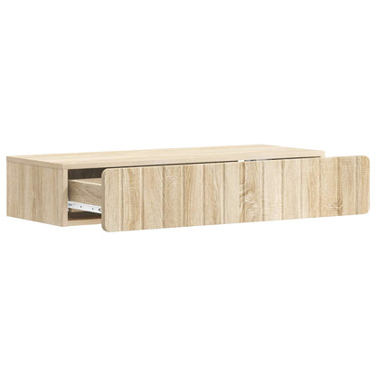 vidaXL Wall-Mounted Side Table Sonoma Oak 87.5 x 34.5 x 17 cm