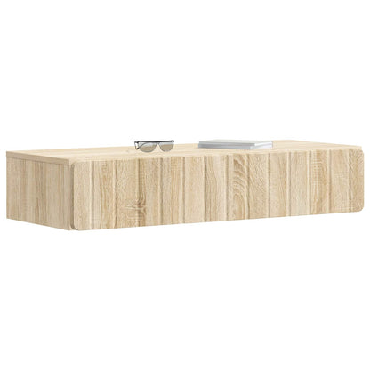 vidaXL Wall-Mounted Side Table Sonoma Oak 87.5 x 34.5 x 17 cm