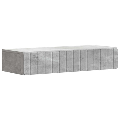 vidaXL Wall-Mounted Side Table Concrete Grey 87.5 x 34.5 x 17 cm