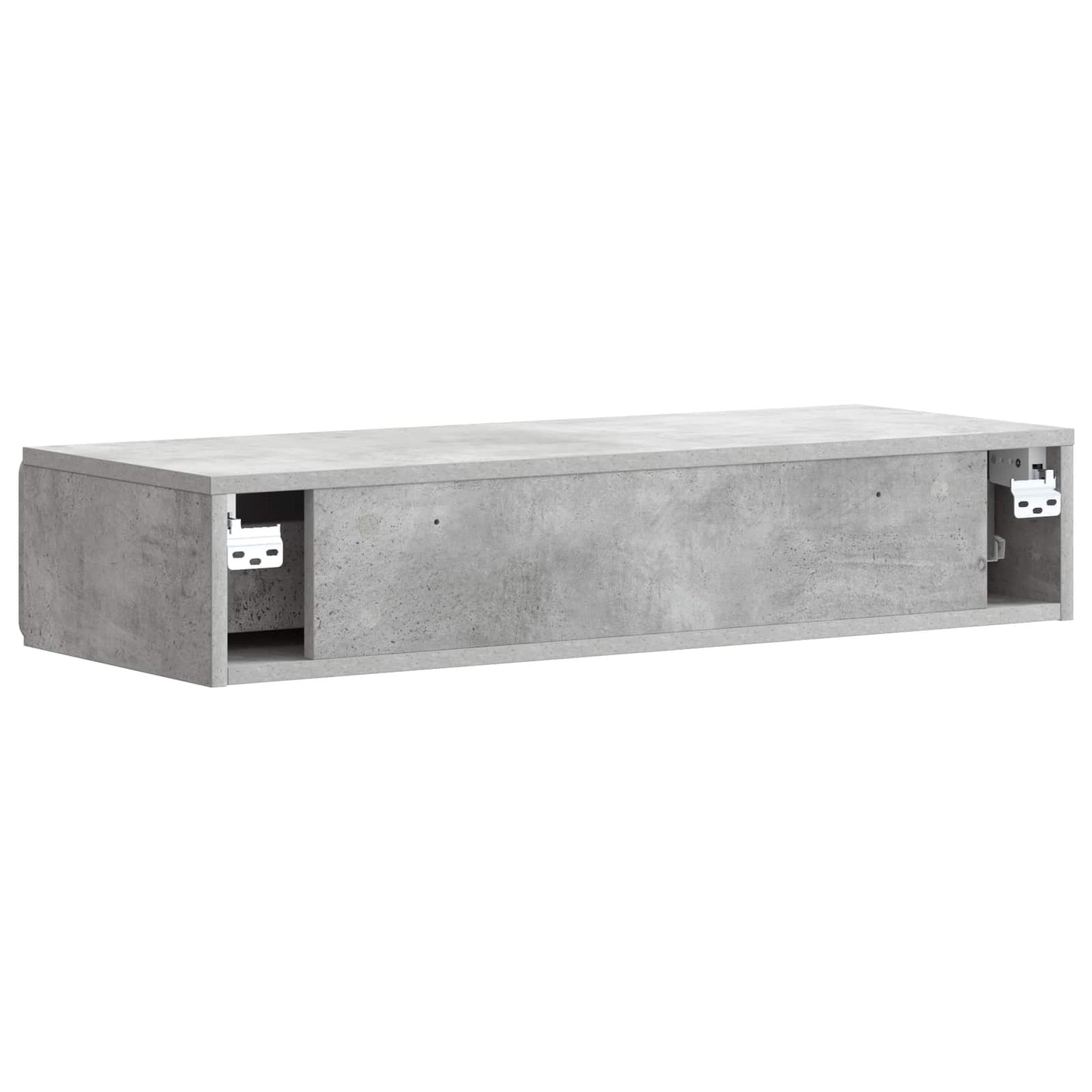 vidaXL Wall-Mounted Side Table Concrete Grey 87.5 x 34.5 x 17 cm