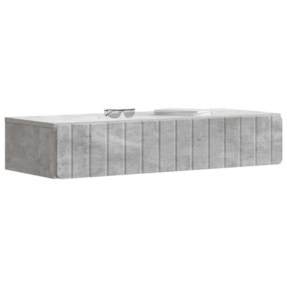 vidaXL Wall-Mounted Side Table Concrete Grey 87.5 x 34.5 x 17 cm
