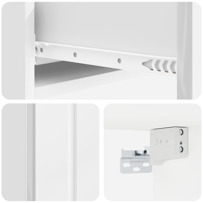 vidaXL Wall-Mounted Side Table High Gloss White 87.5 x 34.5 x 17 cm