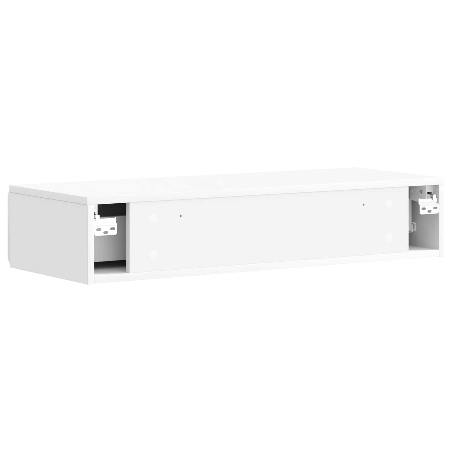 vidaXL Wall-Mounted Side Table High Gloss White 87.5 x 34.5 x 17 cm
