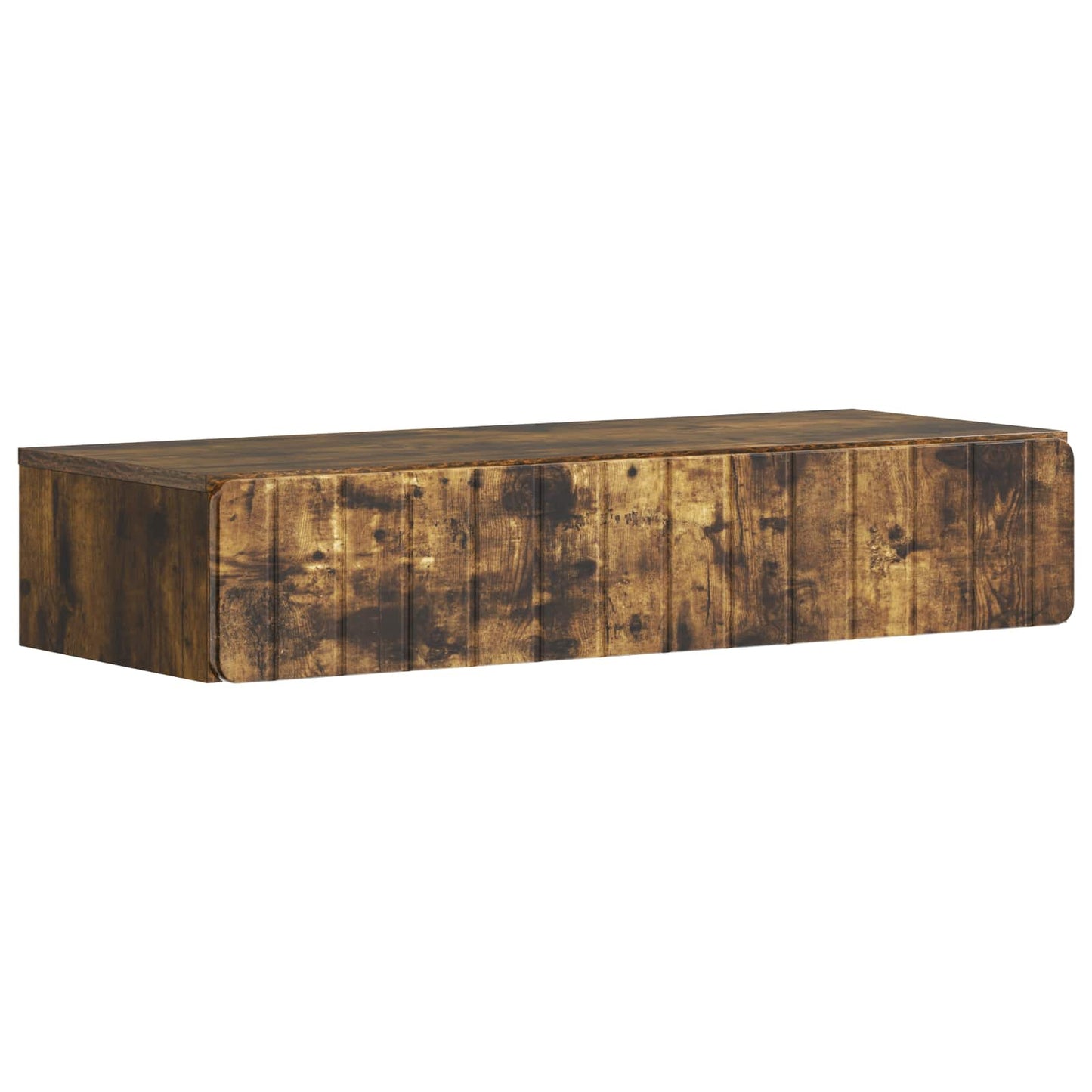 vidaXL Wall-Mounted Side Table Smoked Oak 87.5 x 34.5 x 17 cm
