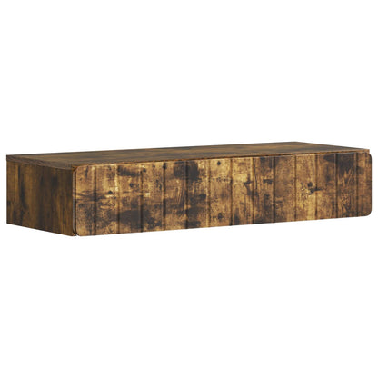 vidaXL Wall-Mounted Side Table Smoked Oak 87.5 x 34.5 x 17 cm