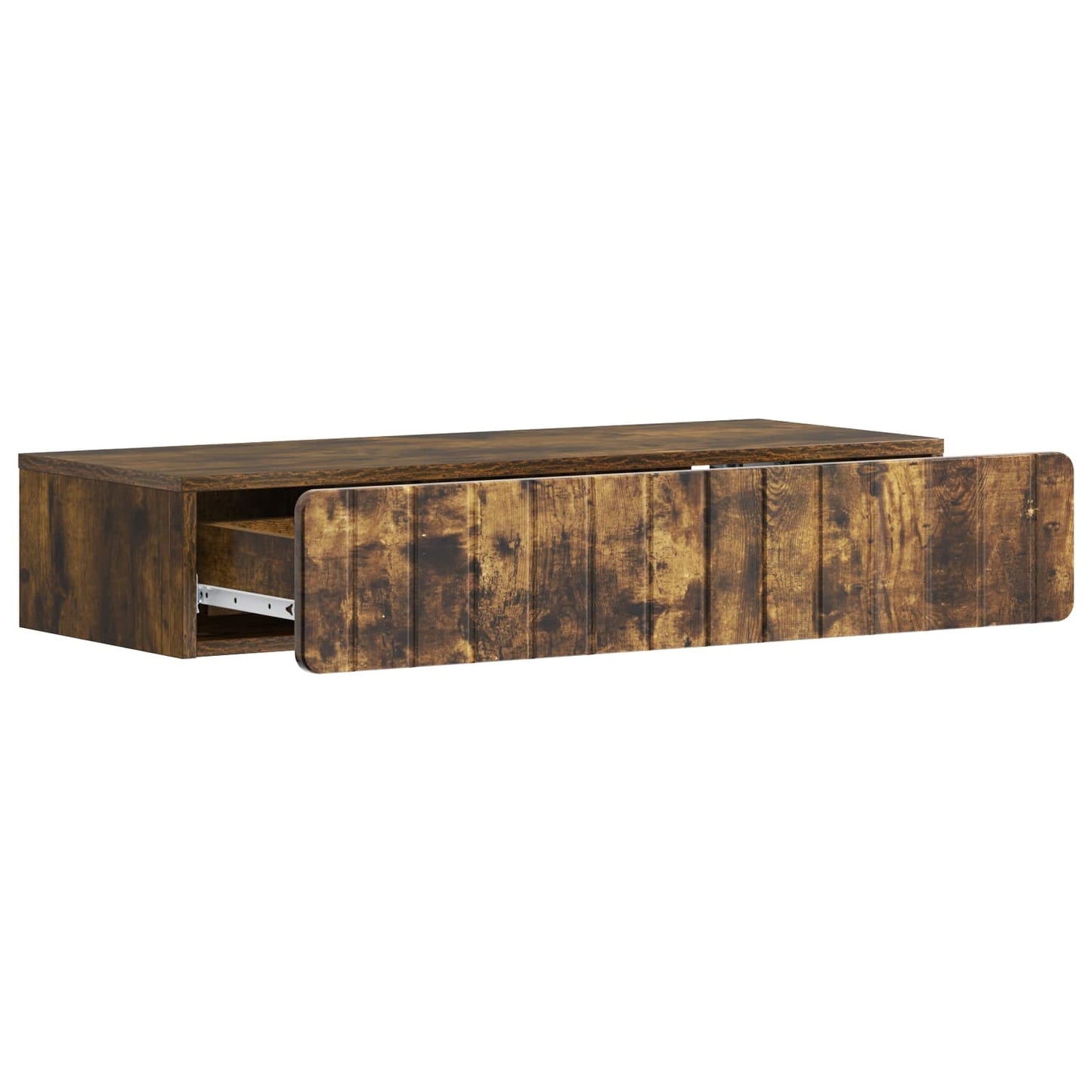 vidaXL Wall-Mounted Side Table Smoked Oak 87.5 x 34.5 x 17 cm
