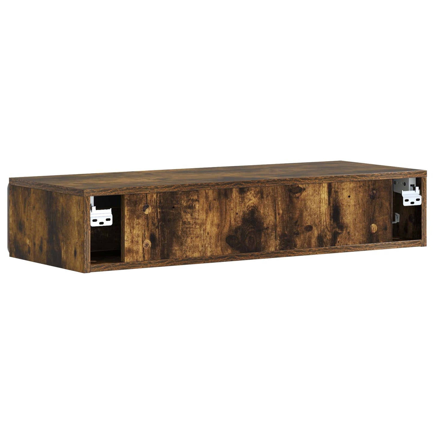 vidaXL Wall-Mounted Side Table Smoked Oak 87.5 x 34.5 x 17 cm