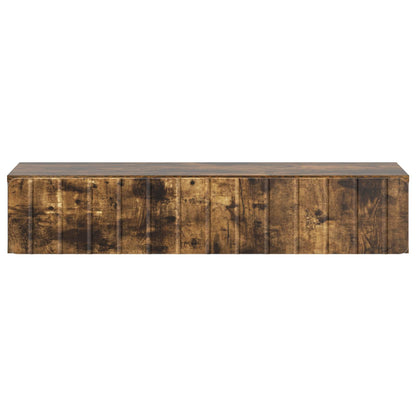 vidaXL Wall-Mounted Side Table Smoked Oak 87.5 x 34.5 x 17 cm