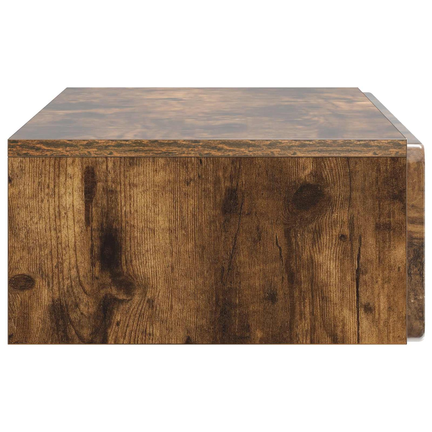 vidaXL Wall-Mounted Side Table Smoked Oak 87.5 x 34.5 x 17 cm