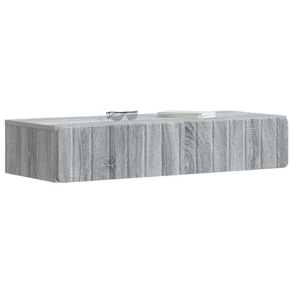 vidaXL Wall-Mounted Side Table Grey Sonoma 87.5 x 34.5 x 17 cm
