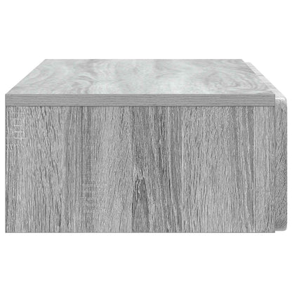 vidaXL Wall-Mounted Side Table Grey Sonoma 87.5 x 34.5 x 17 cm