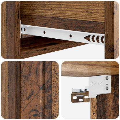 vidaXL Wall-Mounted Side Table Old Wood 87.5 x 34.5 x 17 cm