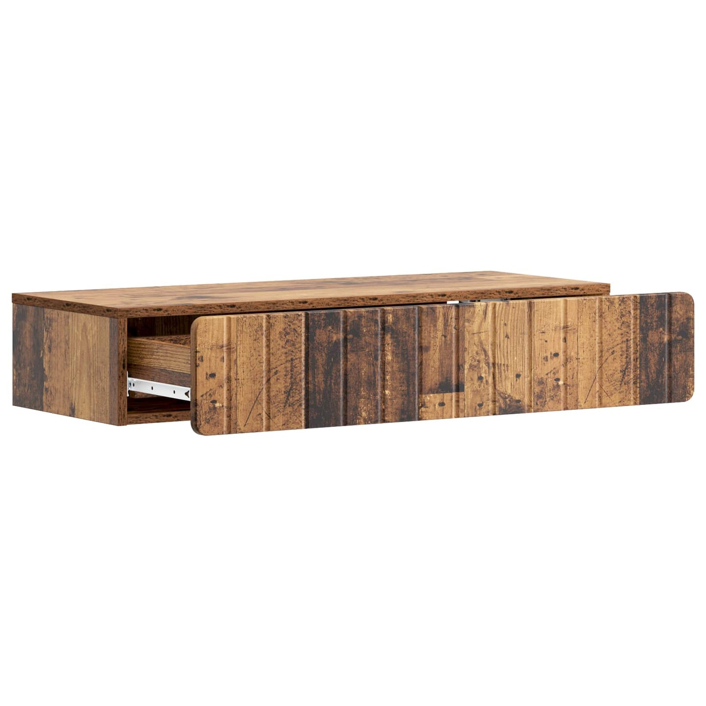vidaXL Wall-Mounted Side Table Old Wood 87.5 x 34.5 x 17 cm
