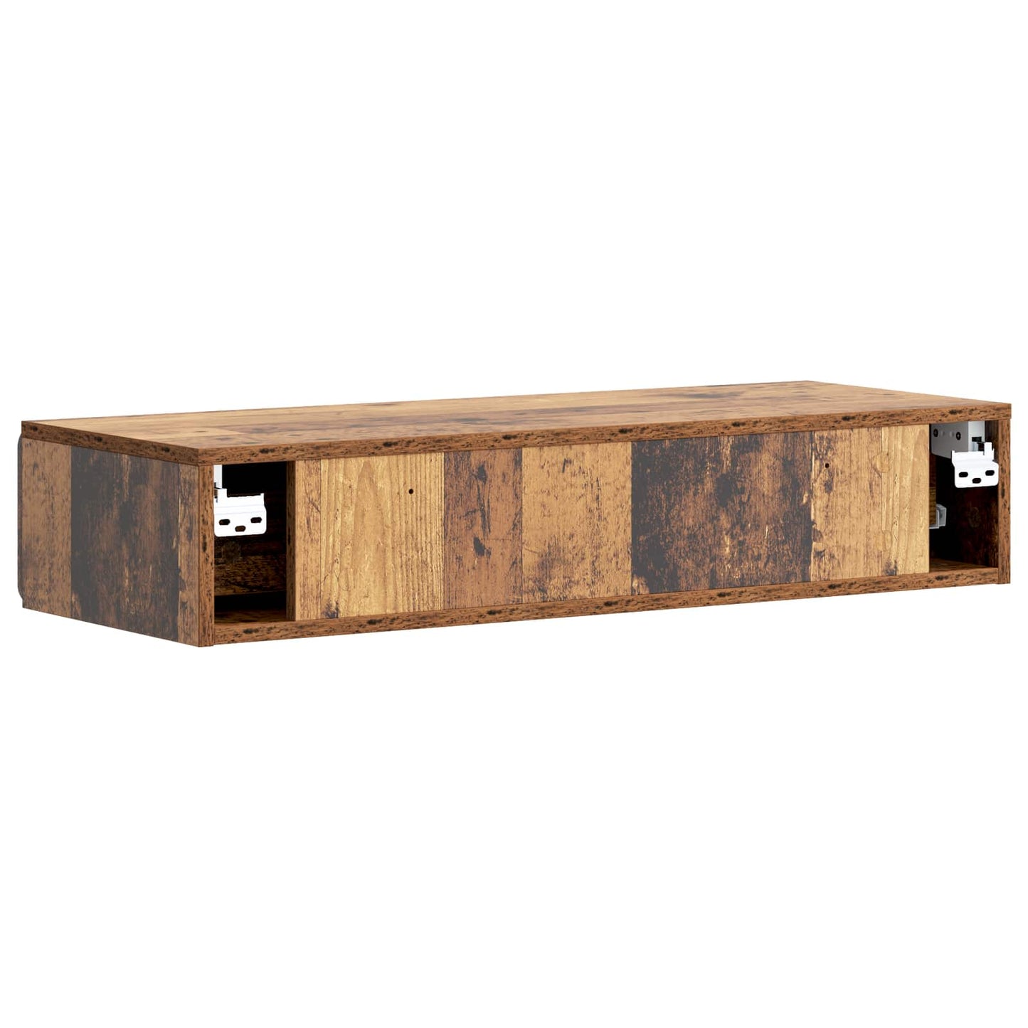 vidaXL Wall-Mounted Side Table Old Wood 87.5 x 34.5 x 17 cm