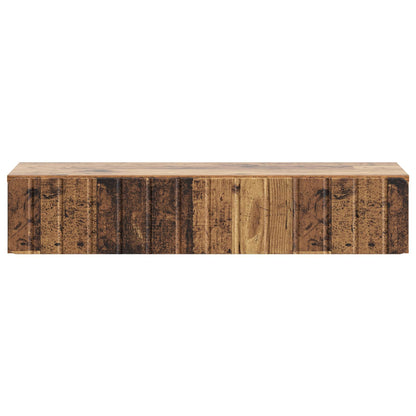 vidaXL Wall-Mounted Side Table Old Wood 87.5 x 34.5 x 17 cm