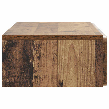 vidaXL Wall-Mounted Side Table Old Wood 87.5 x 34.5 x 17 cm