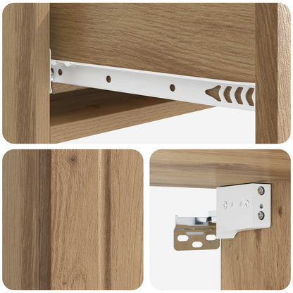 vidaXL Wall-Mounted Side Table 87.5 x 34.5 x 17 cm Engineered Wood