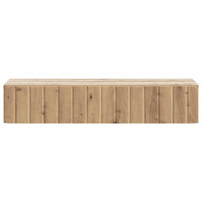 vidaXL Wall-Mounted Side Table Artisan Oak 87.5 x 34.5 x 17 cm