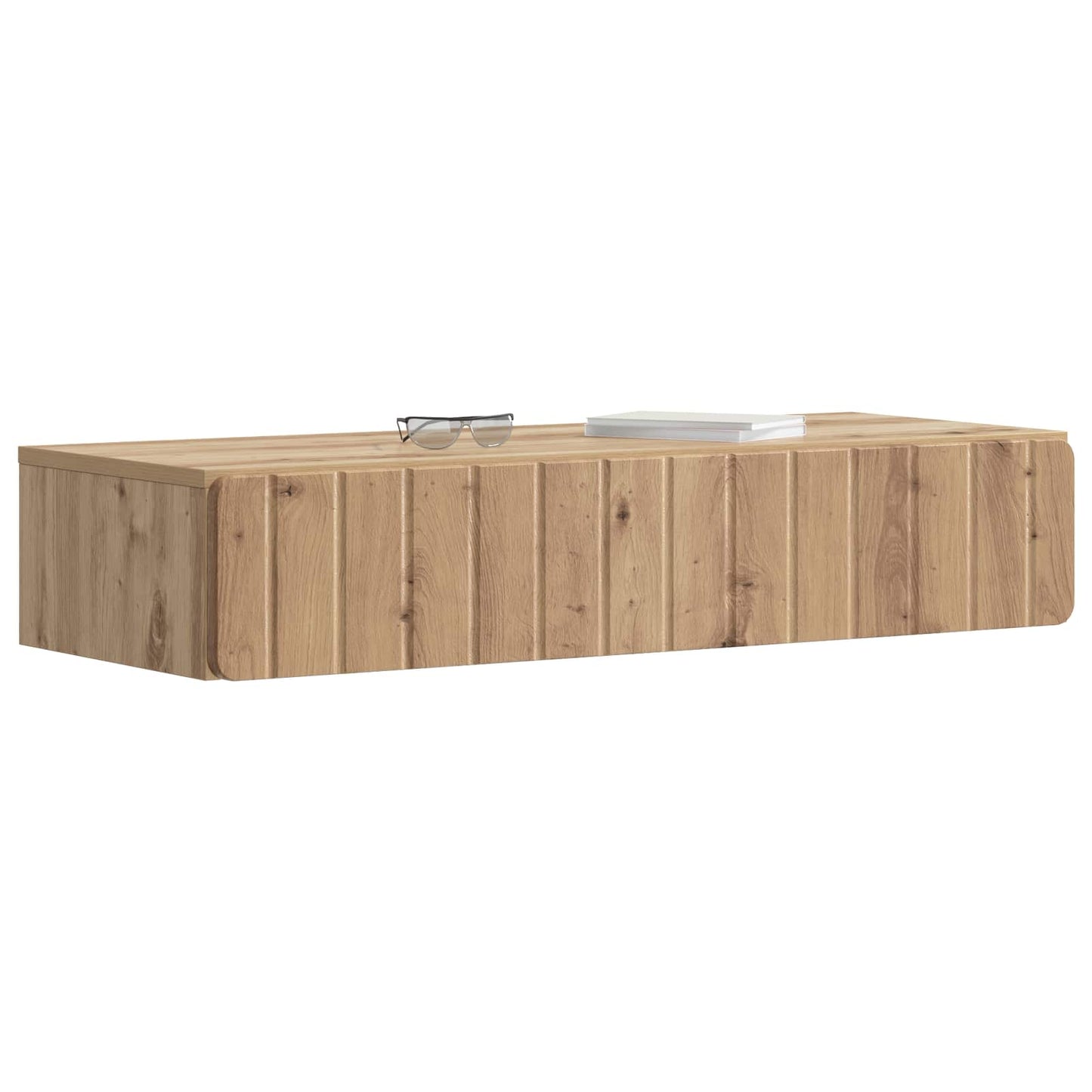 vidaXL Wall-Mounted Side Table Artisan Oak 87.5 x 34.5 x 17 cm
