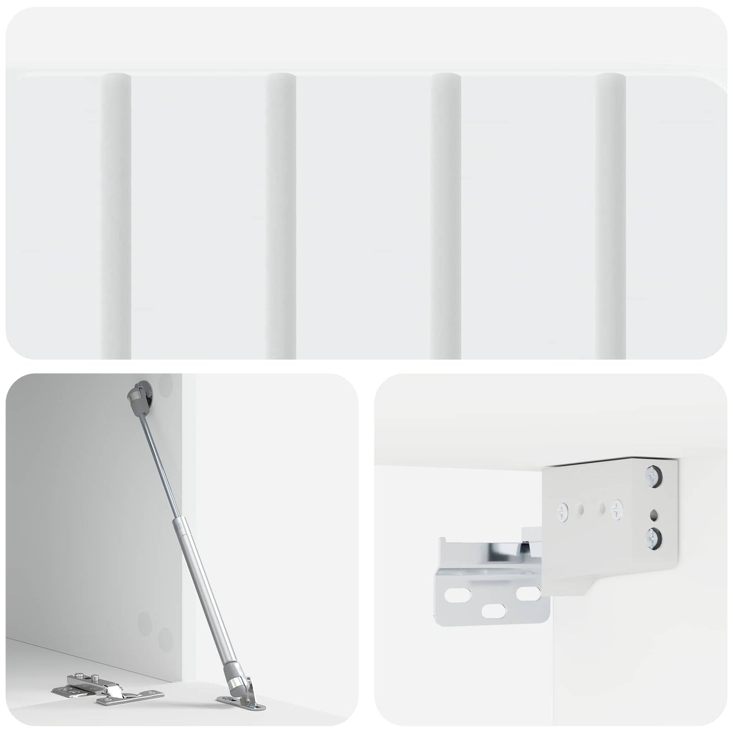 vidaXL Wall-Mounted TV Cabinet White 59.5 x 41 x 30 cm Engineered Wood