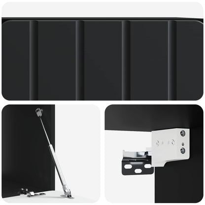 vidaXL Wall-Mounted TV Cabinet 59.5 x 41 x 30 cm Black Engineered Wood