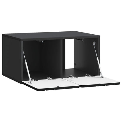 vidaXL Wall-Mounted TV Cabinet 59.5 x 41 x 30 cm Black Engineered Wood