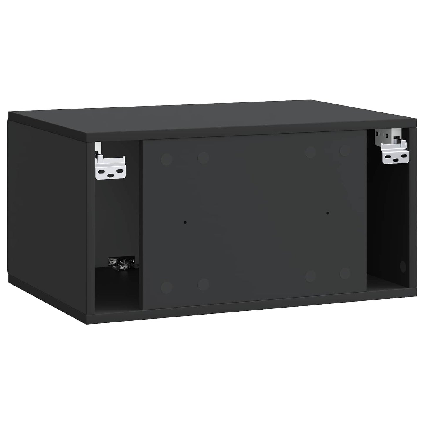 vidaXL Wall-Mounted TV Cabinet 59.5 x 41 x 30 cm Black Engineered Wood