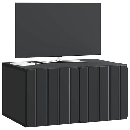 vidaXL Wall-Mounted TV Cabinet 59.5 x 41 x 30 cm Black Engineered Wood
