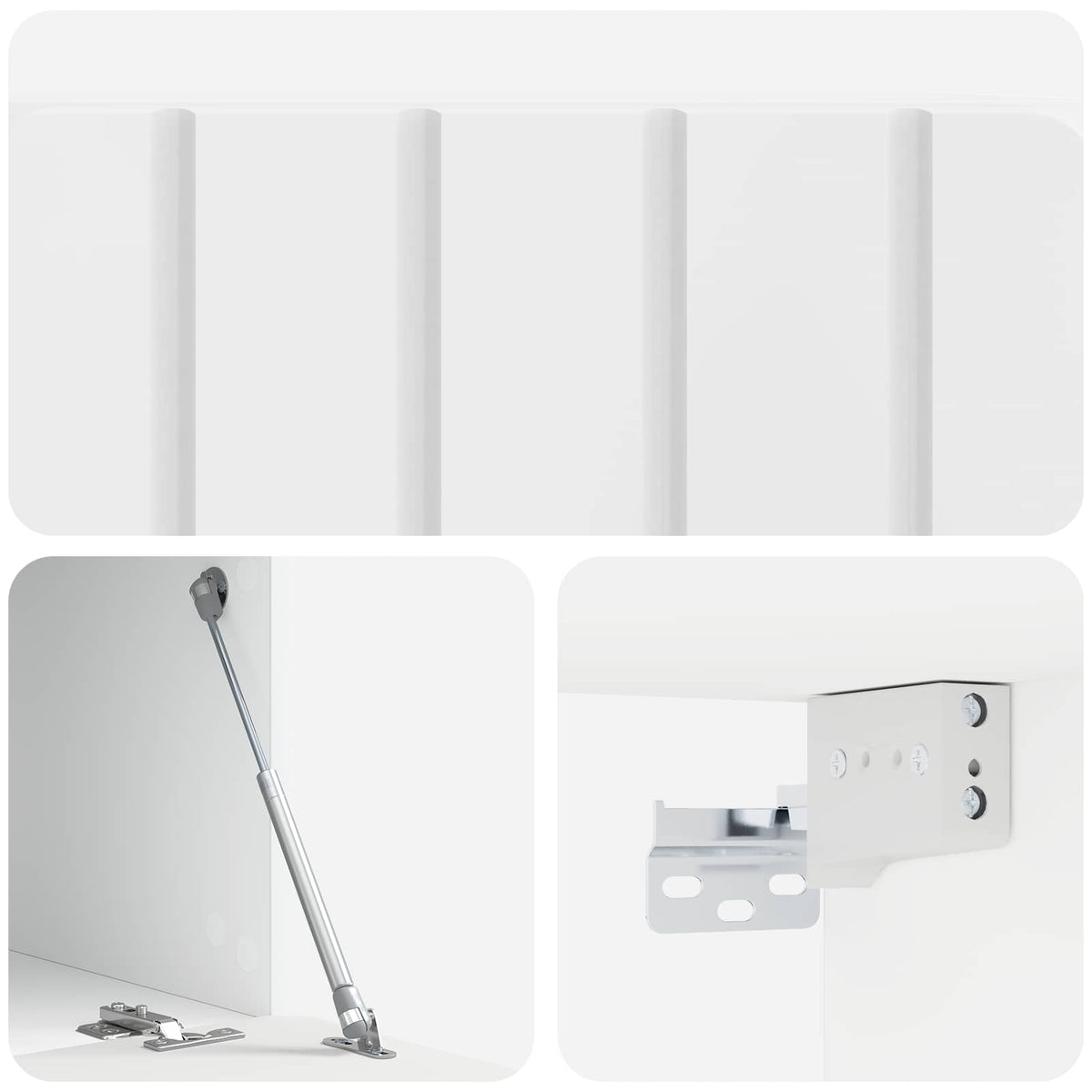 vidaXL Wall-Mounted TV Cabinet 59.5 x 41 x 30 cm High Gloss White