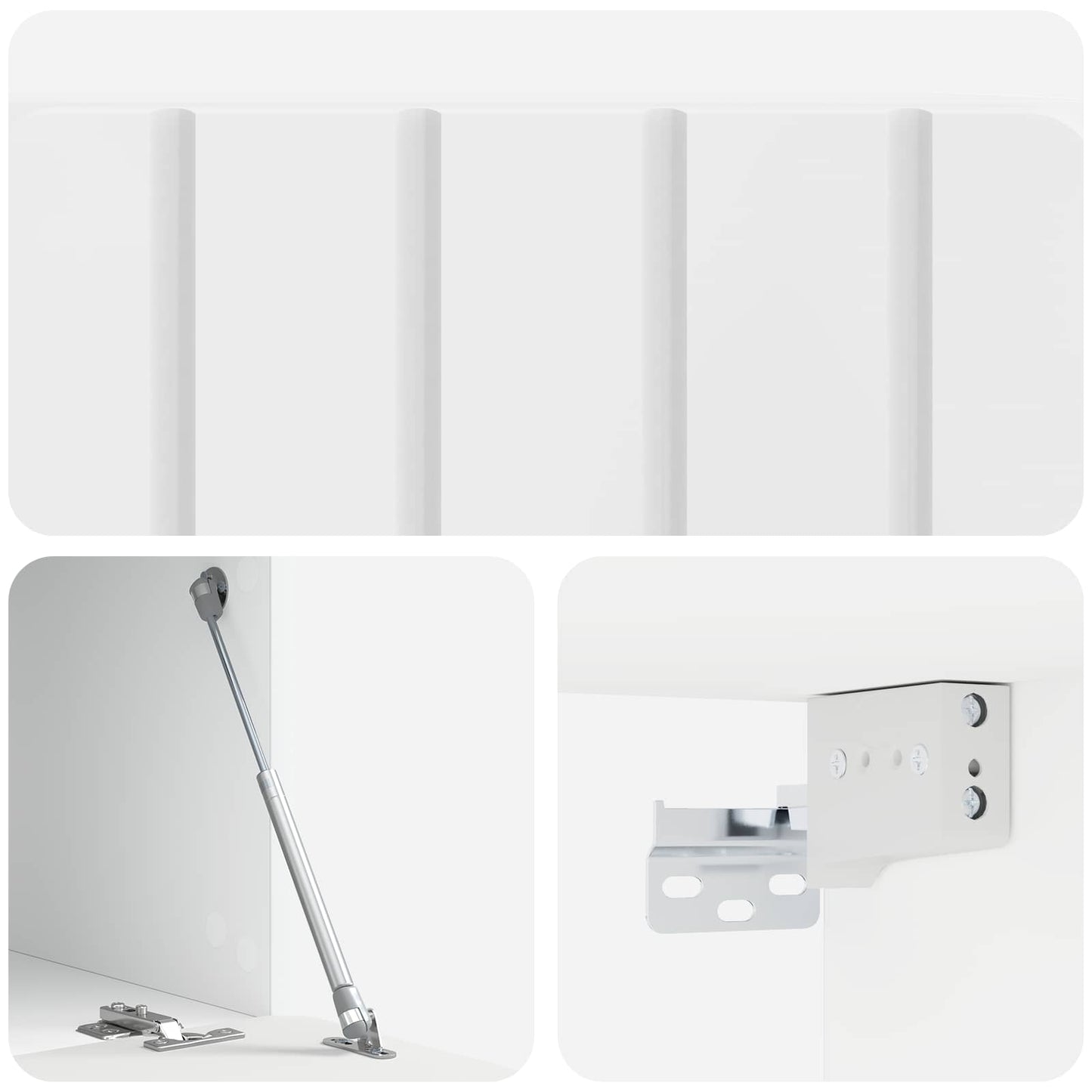 vidaXL Wall-Mounted TV Cabinet 59.5 x 41 x 30 cm High Gloss White