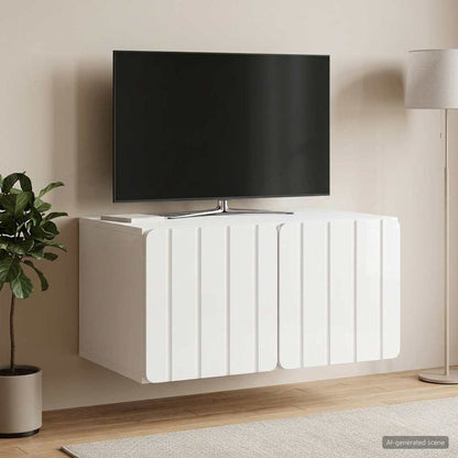 vidaXL Wall-Mounted TV Cabinet 59.5 x 41 x 30 cm High Gloss White