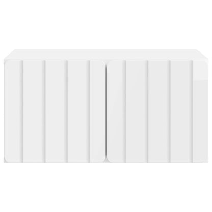 vidaXL Wall-Mounted TV Cabinet 59.5 x 41 x 30 cm High Gloss White