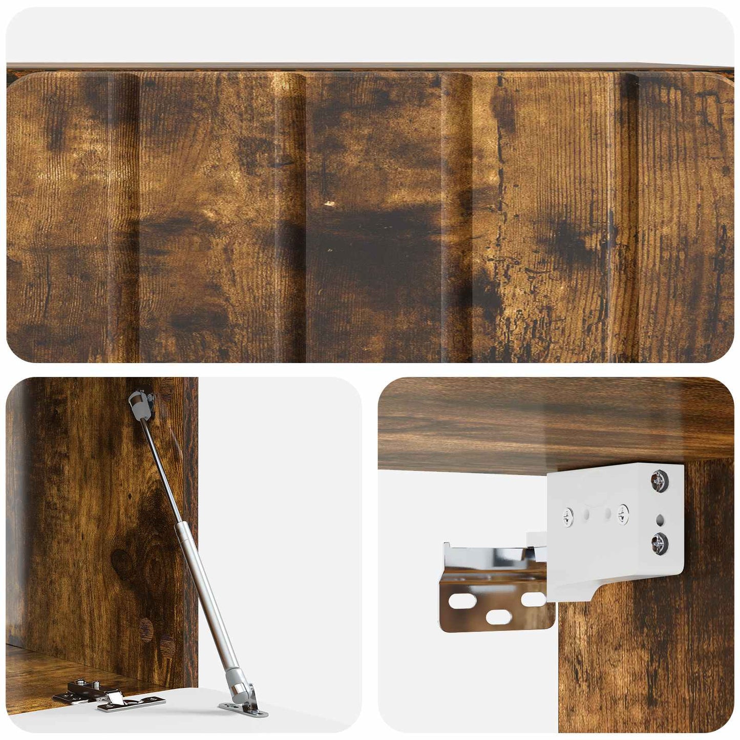 vidaXL Wall-Mounted TV Cabinet 59.5 x 41 x 30 cm Smoked Oak