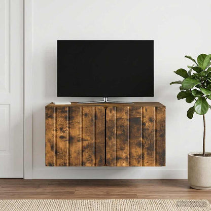vidaXL Wall-Mounted TV Cabinet 59.5 x 41 x 30 cm Smoked Oak