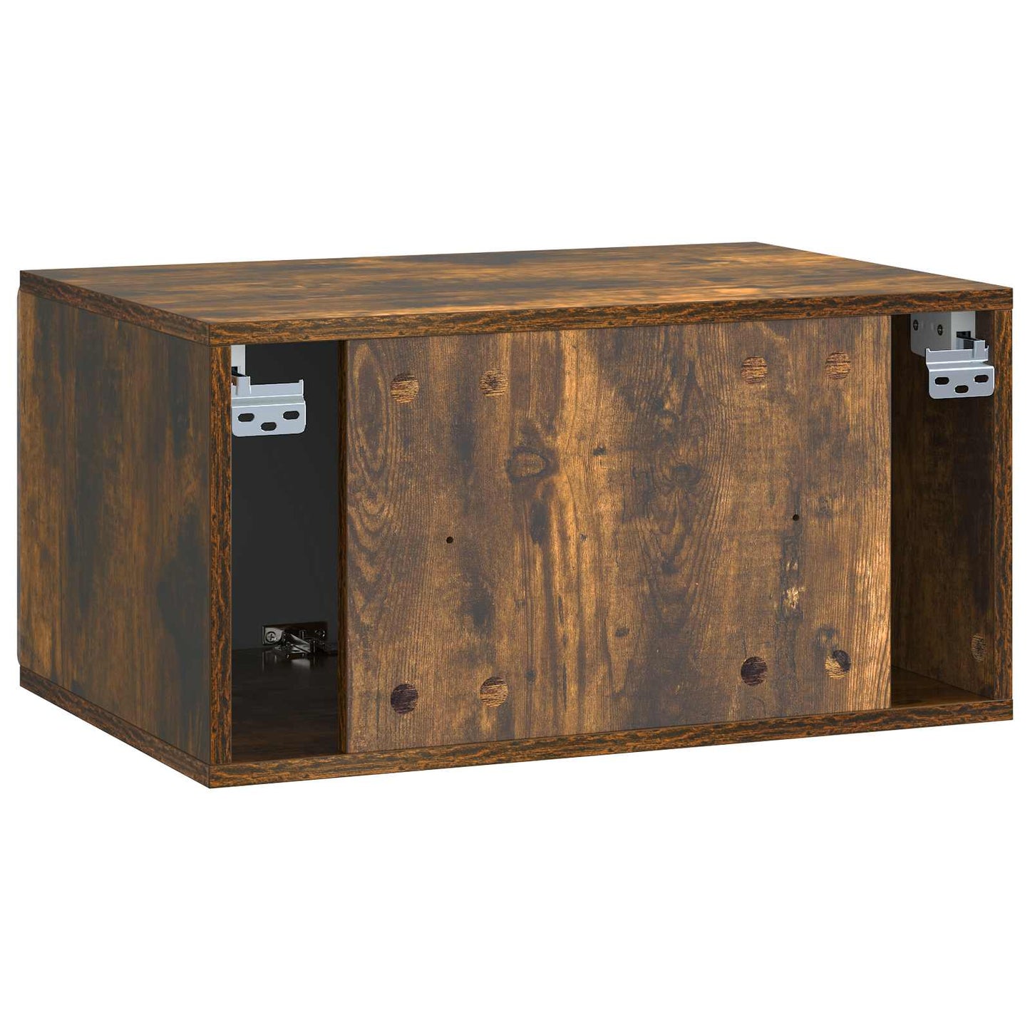 vidaXL Wall-Mounted TV Cabinet 59.5 x 41 x 30 cm Smoked Oak