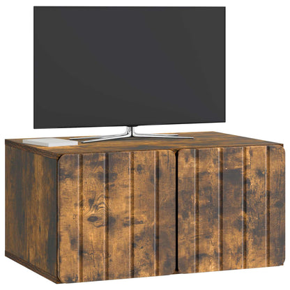 vidaXL Wall-Mounted TV Cabinet 59.5 x 41 x 30 cm Smoked Oak