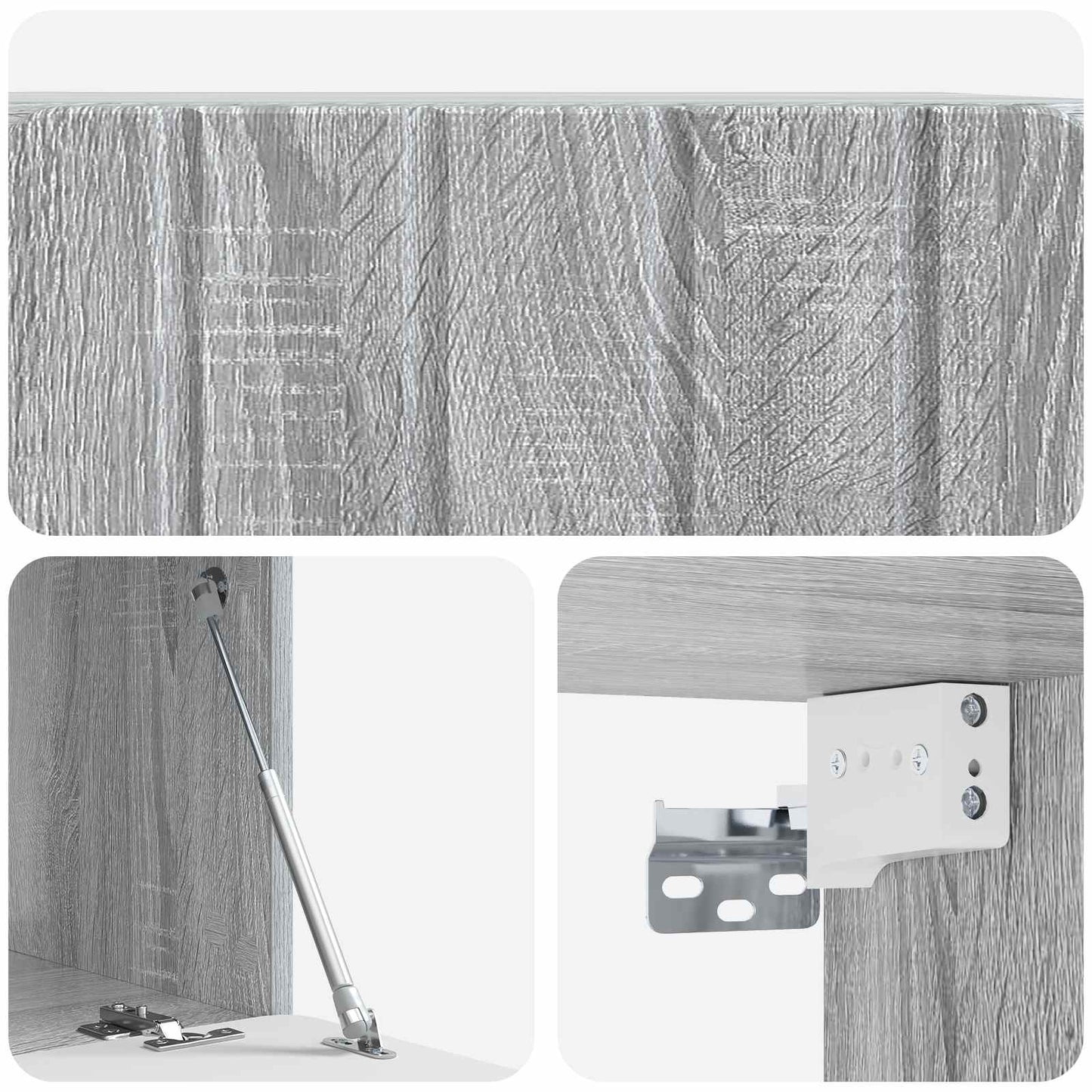 vidaXL Wall-Mounted TV Cabinet 59.5 x 41 x 30 cm Grey Sonoma