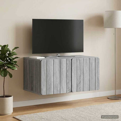 vidaXL Wall-Mounted TV Cabinet 59.5 x 41 x 30 cm Grey Sonoma