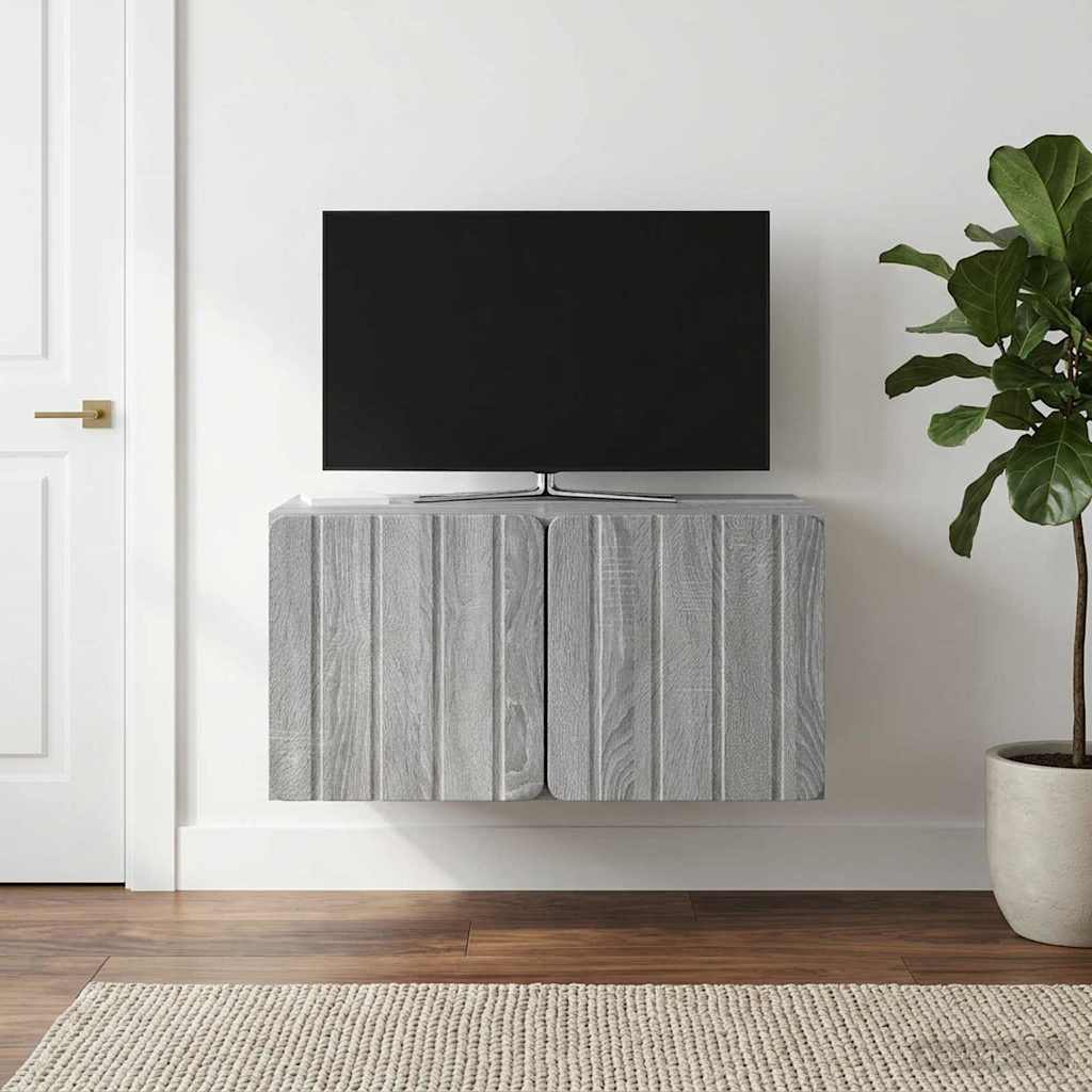 vidaXL Wall-Mounted TV Cabinet 59.5 x 41 x 30 cm Grey Sonoma