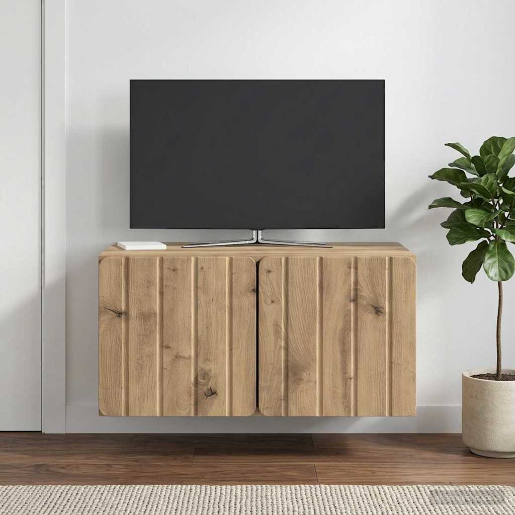 vidaXL Wall-Mounted TV Cabinet 59.5 x 41 x 30 cm Artisan Oak