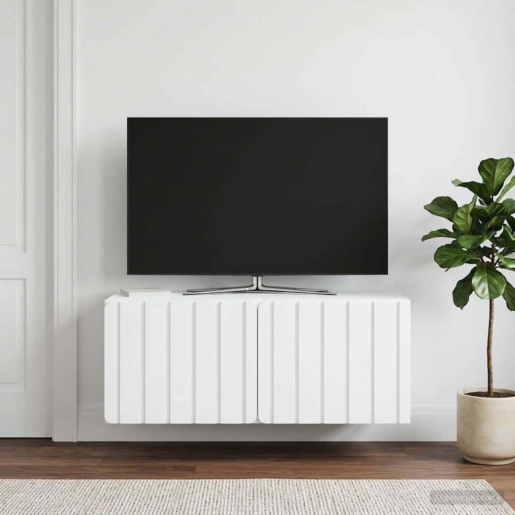 vidaXL Wall-Mounted TV Cabinet 78.5 x 41 x 30 cm White Engineered Wood