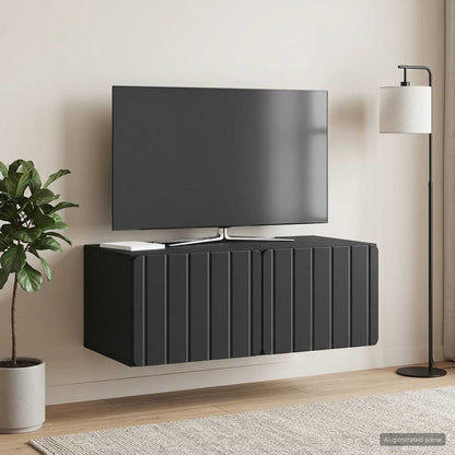 vidaXL Wall-Mounted TV Cabinet 78.5 x 41 x 30 cm Black Engineered Wood